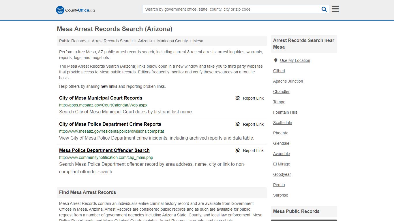 Arrest Records Search - Mesa, AZ (Arrests & Mugshots)